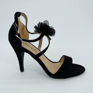 Bellini Womens‎ Mimosa Sandal Stiletto Heels Shoes Black Buckle Embellished 8 M